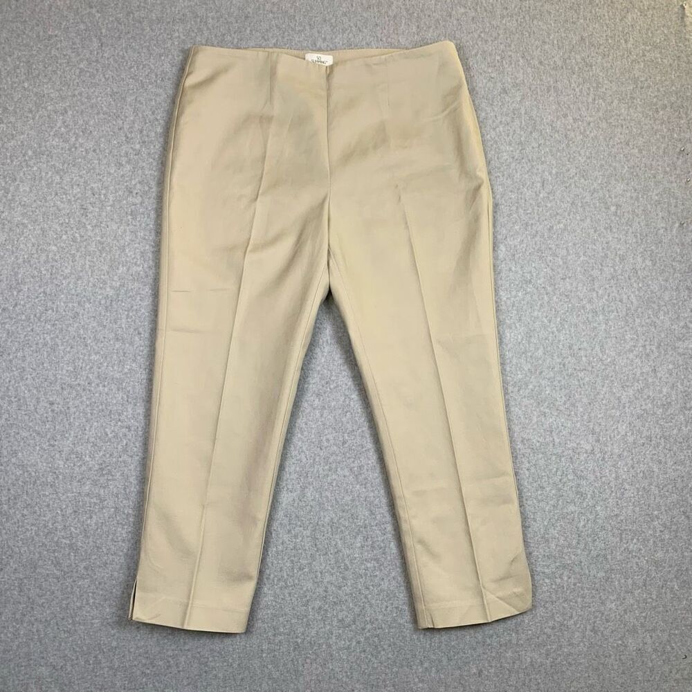Chico’s Womens Pants Beige So Slimming Pull On Size 0.5 / 6 Small